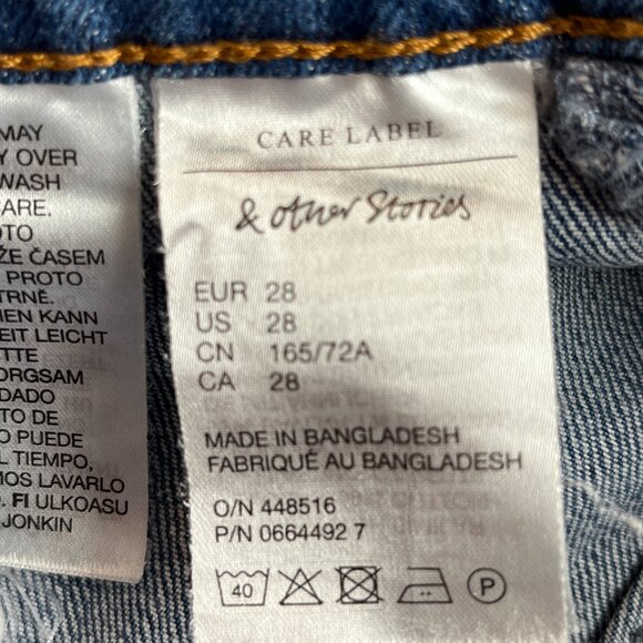 & Other Stories High-Waist High-Rise Flare Jeans in Deep Blue, Like New, Size 28 - Picture 6 of 16